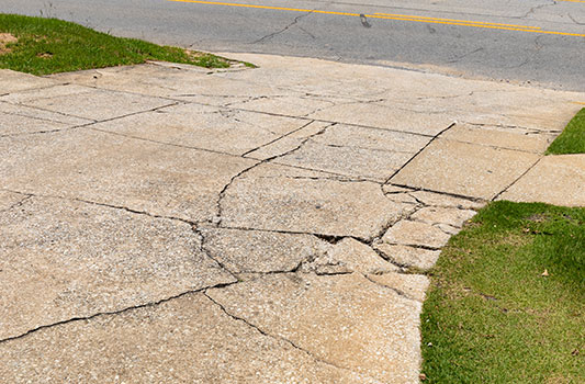 Cracked driveway